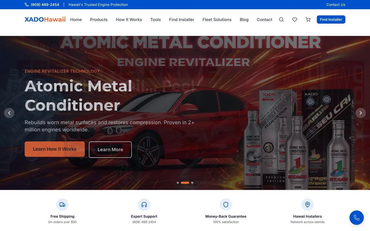 XADO Hawaii website, built by Pacific Pulse AI